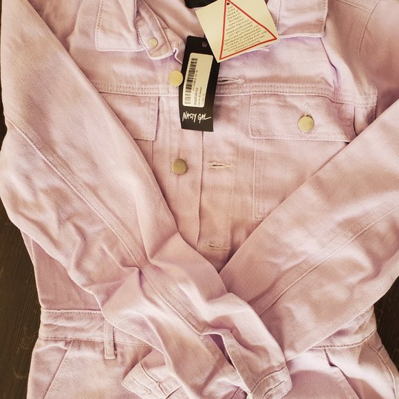 Nasty Gal Lilac Denim Jumpsuit - Picture 5 of 8